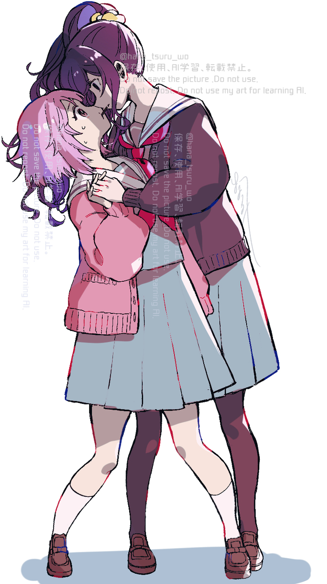 This is a pixiv picture whose title is まふえむポッキーゲーム落書き.