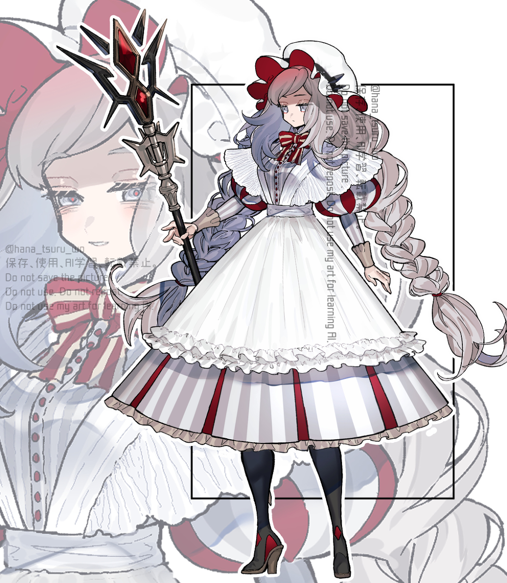 This is a pixiv picture whose title is 【メイド週間】凶導の白聖骸（アルバス・セイント）.