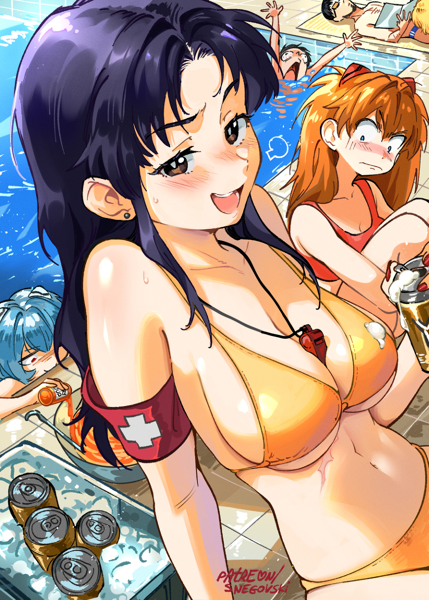 This is a pixiv picture whose title is Misato's Beer.