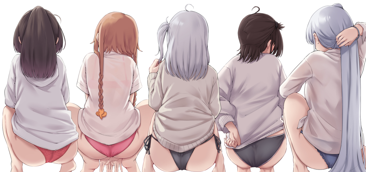 This is a pixiv picture whose title is 秋月型後ろ姿.