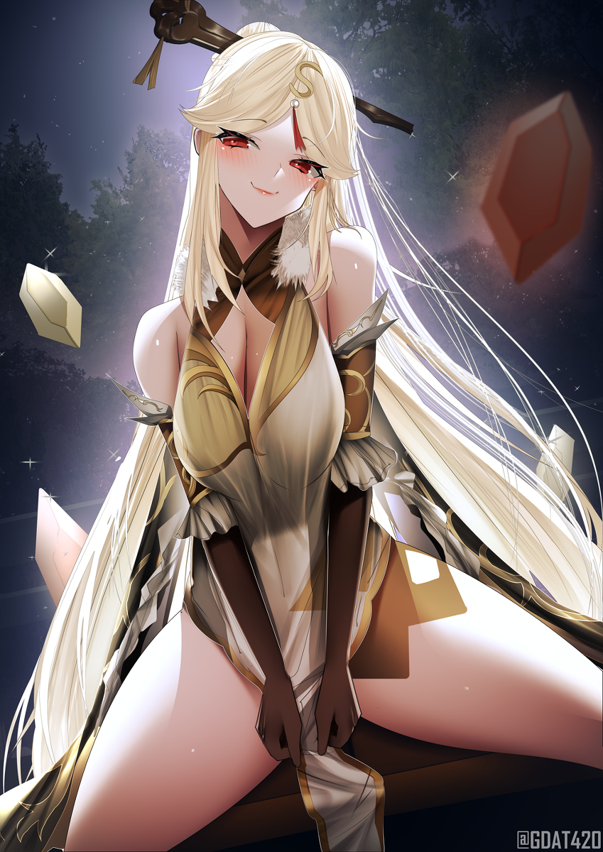 This is a pixiv picture whose title is Ningguang.