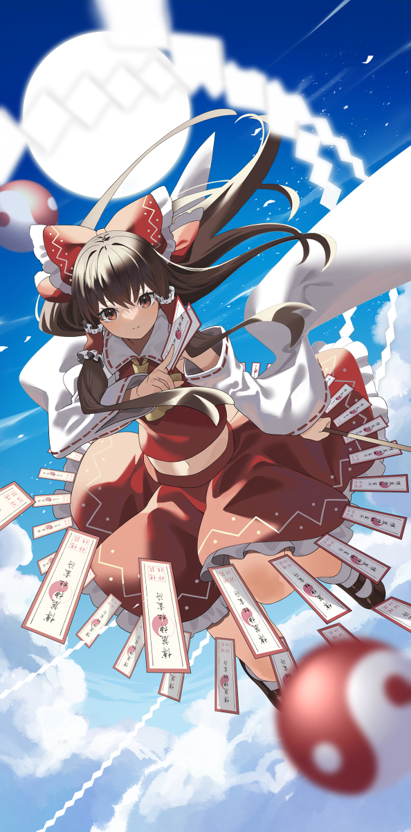 This is a pixiv picture whose title is 博麗の巫女.