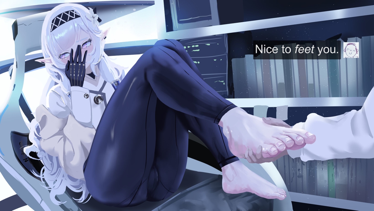 This is a pixiv picture whose title is Himari, nice to feet you.