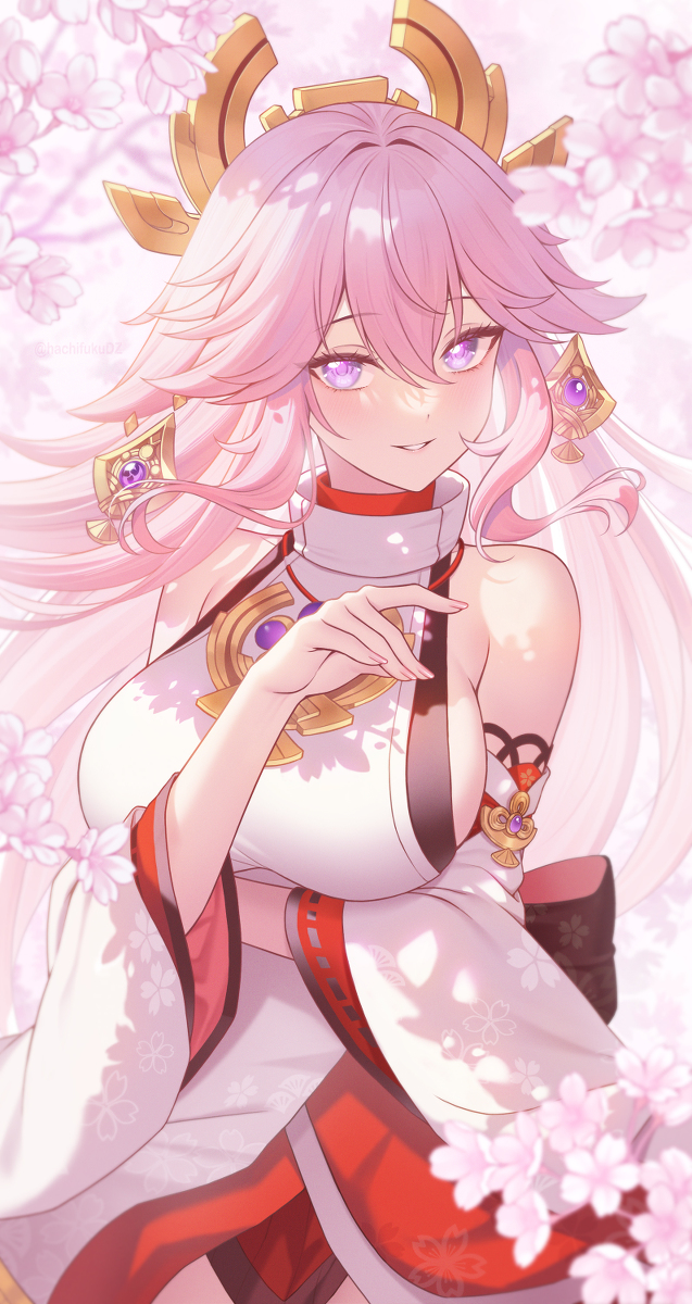 This is a pixiv picture whose title is 八重神子.