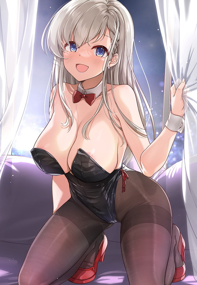 This is a pixiv picture whose title is 【285】「バニーはー待った？」.