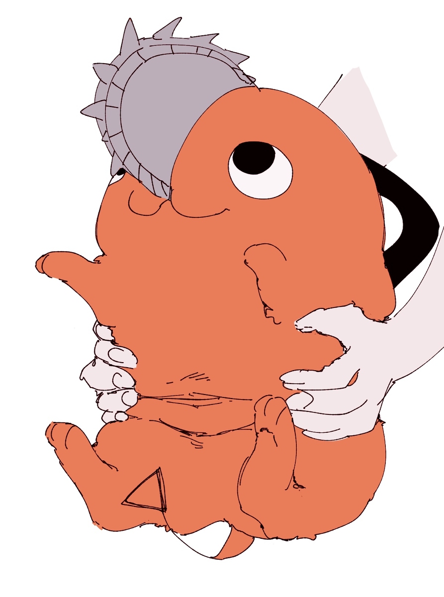 This is a pixiv picture whose title is Smiling Pochita.