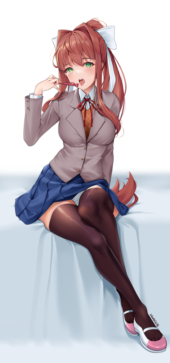 This is a pixiv picture whose title is Monika.