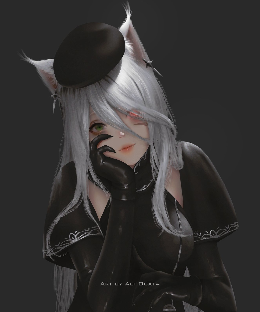 This is a pixiv picture whose title is Final Fantasy XIV oc commission.