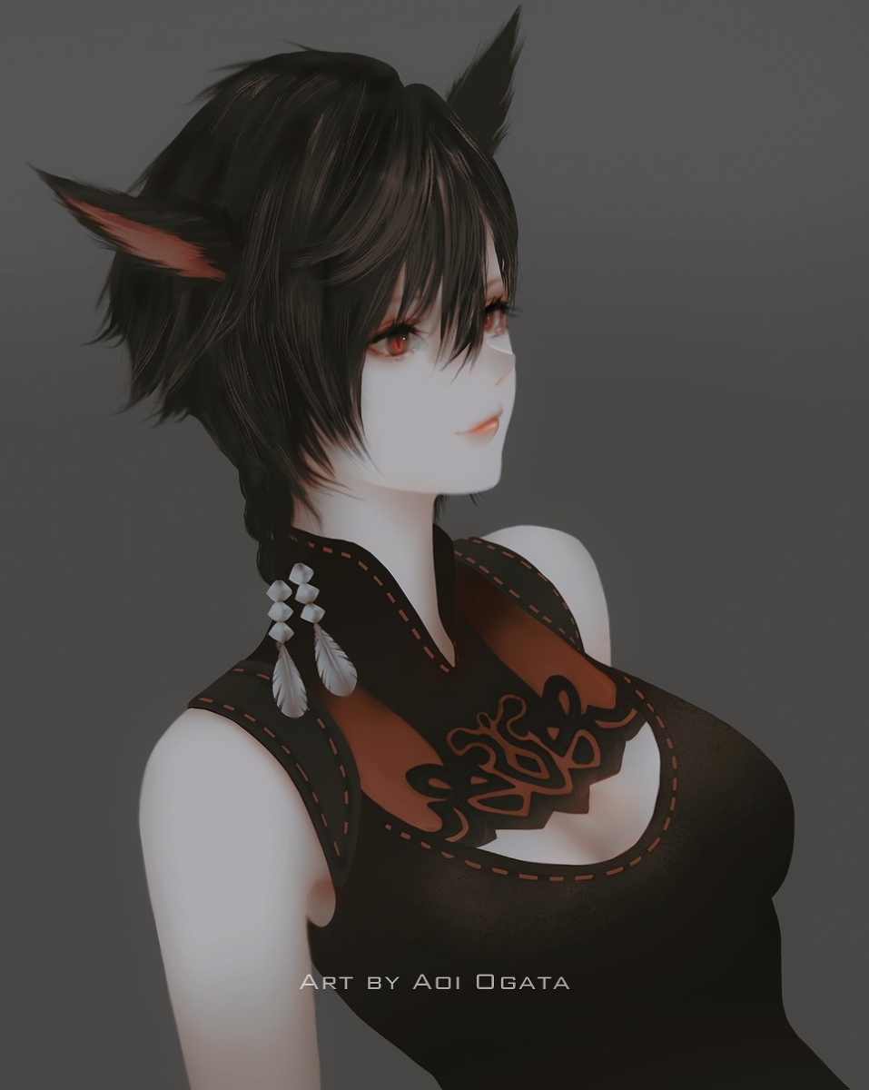 This is a pixiv picture whose title is Final Fantasy XIV oc commission.