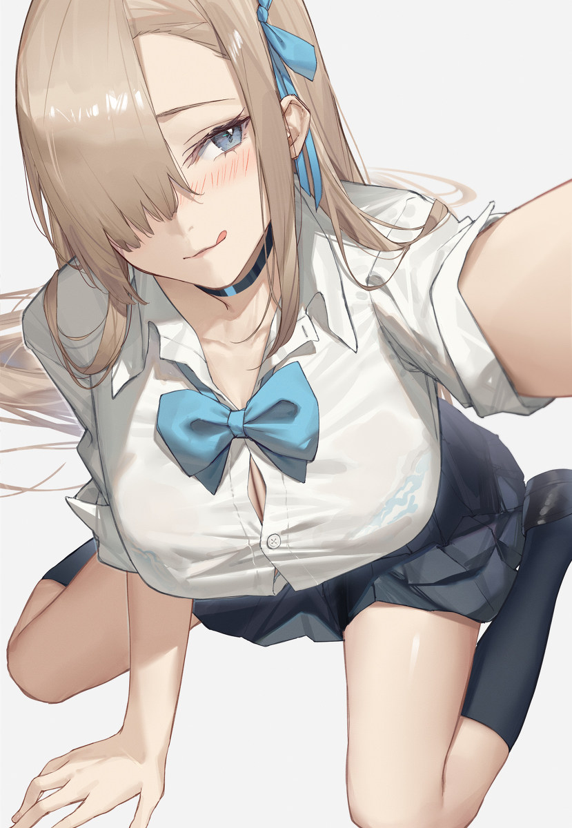 This is a pixiv picture whose title is 制服アスナ.