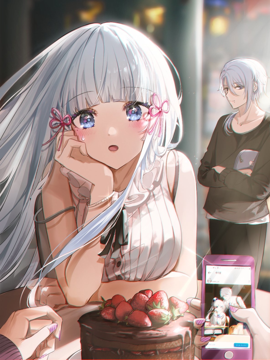 This is a pixiv picture whose title is ..えっと、うちのお兄さんを紹介してもらいたいって？.