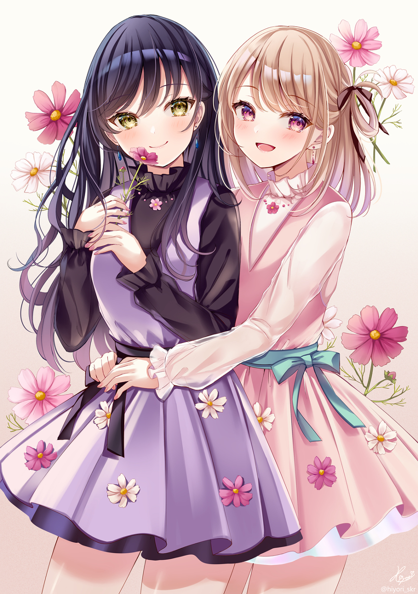 This is a pixiv picture whose title is 💐❤.