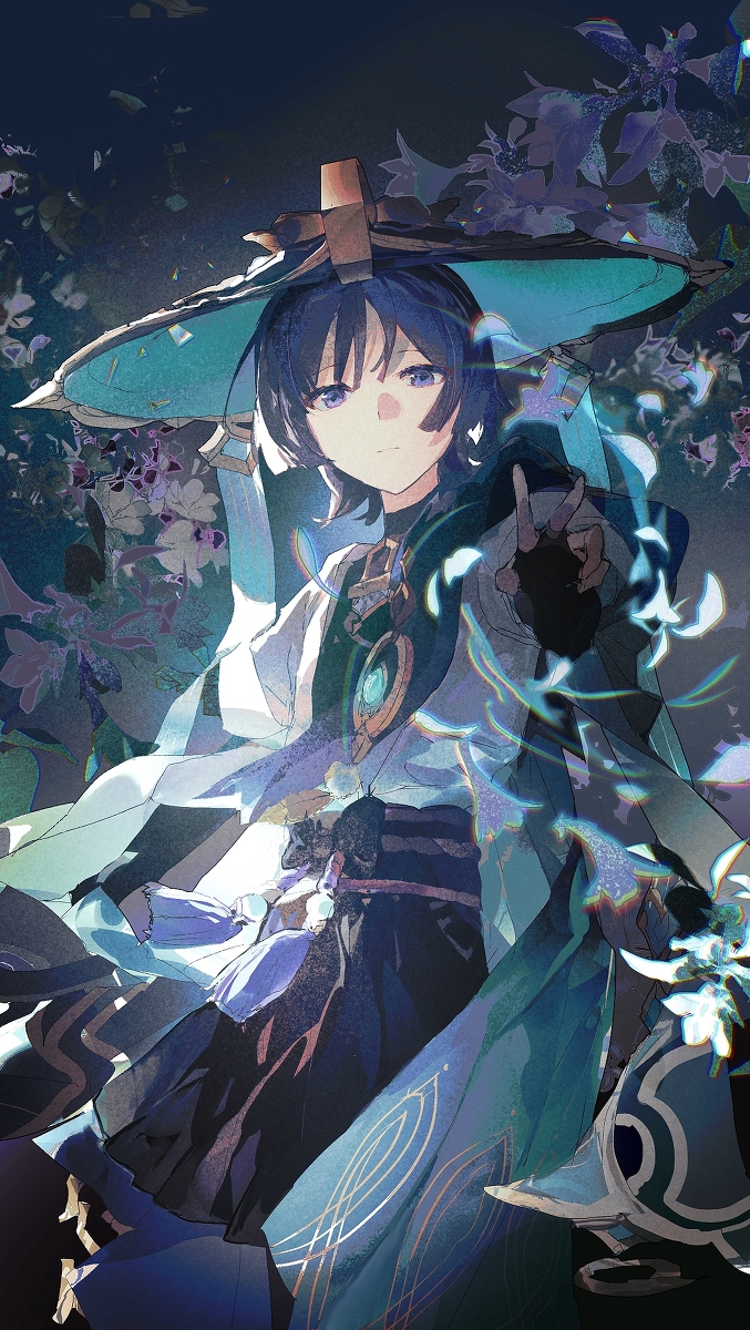 This is a pixiv picture whose title is 風に落ち.