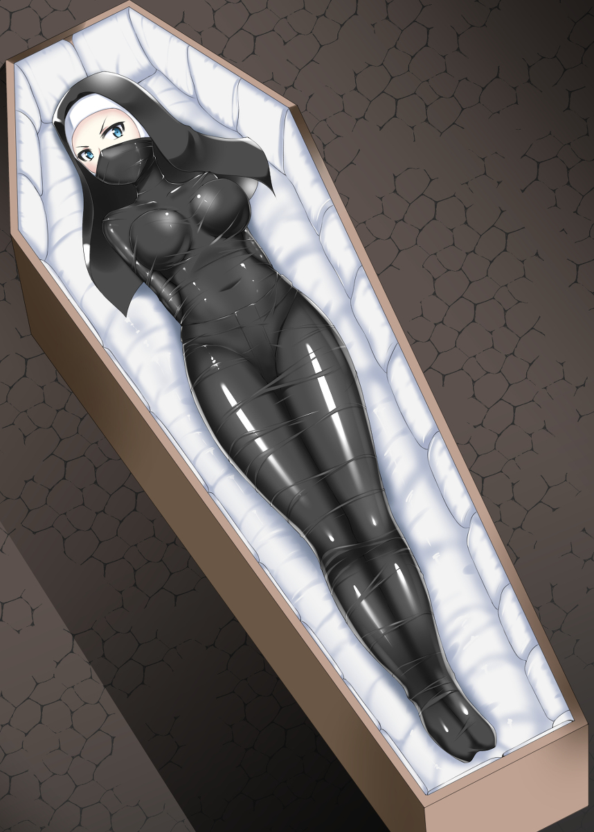 This is a pixiv picture whose title is Latex bag.