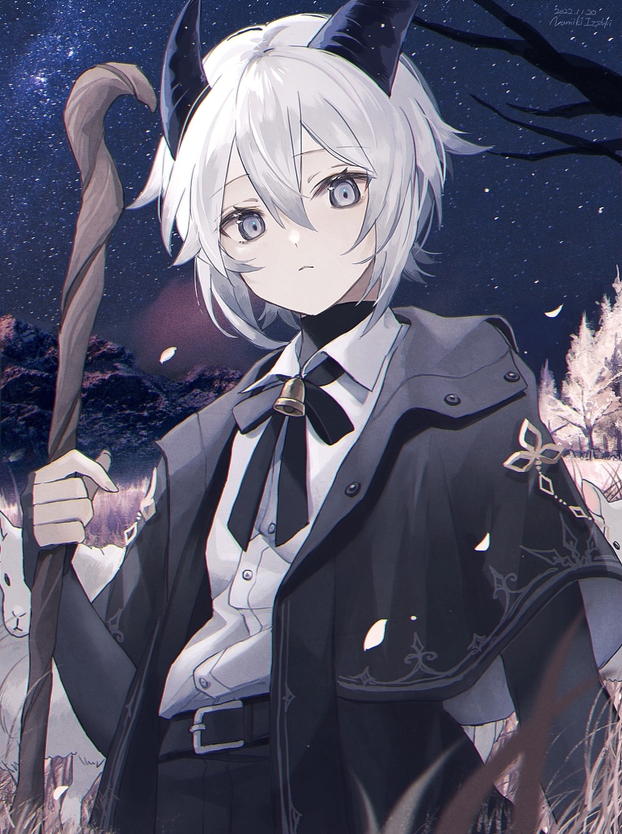 This is a pixiv picture whose title is 星空巡りの遊牧民.