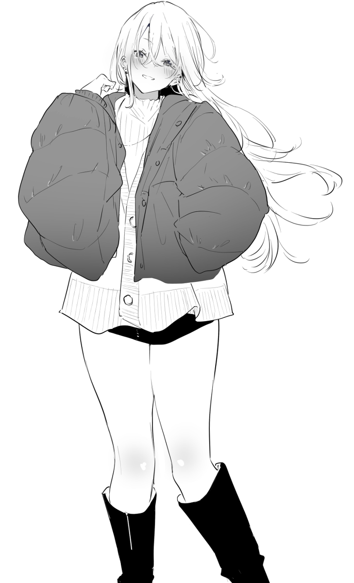 This is a pixiv picture whose title is 冬服ギャルらくがき.