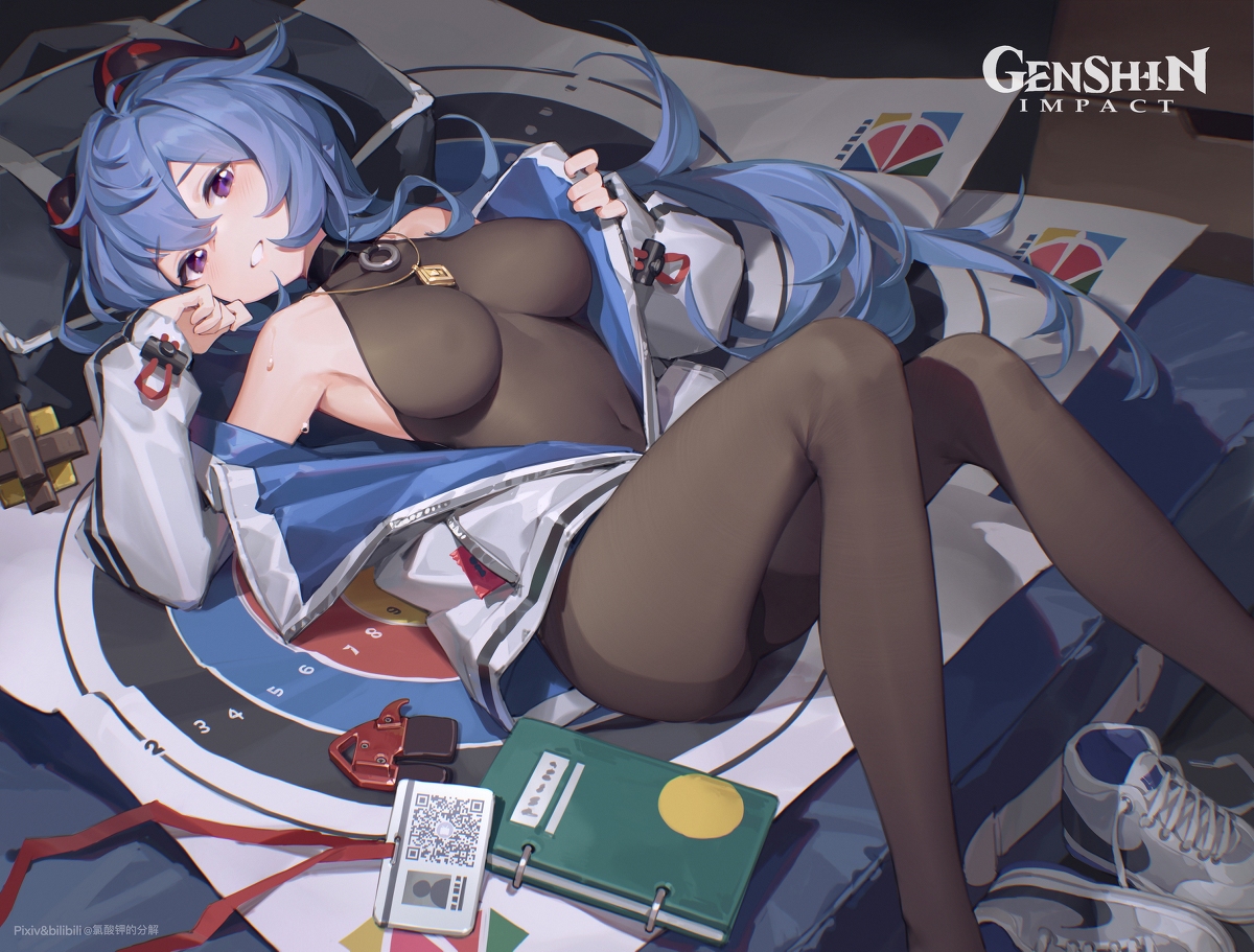 This is a pixiv picture whose title is 甘雨.