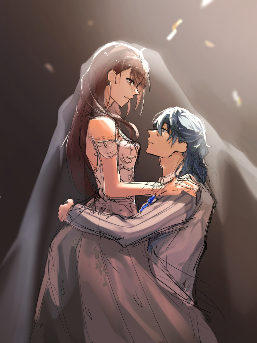 This is a pixiv picture whose title is ラフと没絵.