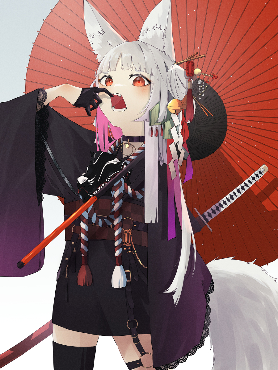 This is a pixiv picture whose title is KOMAINU.