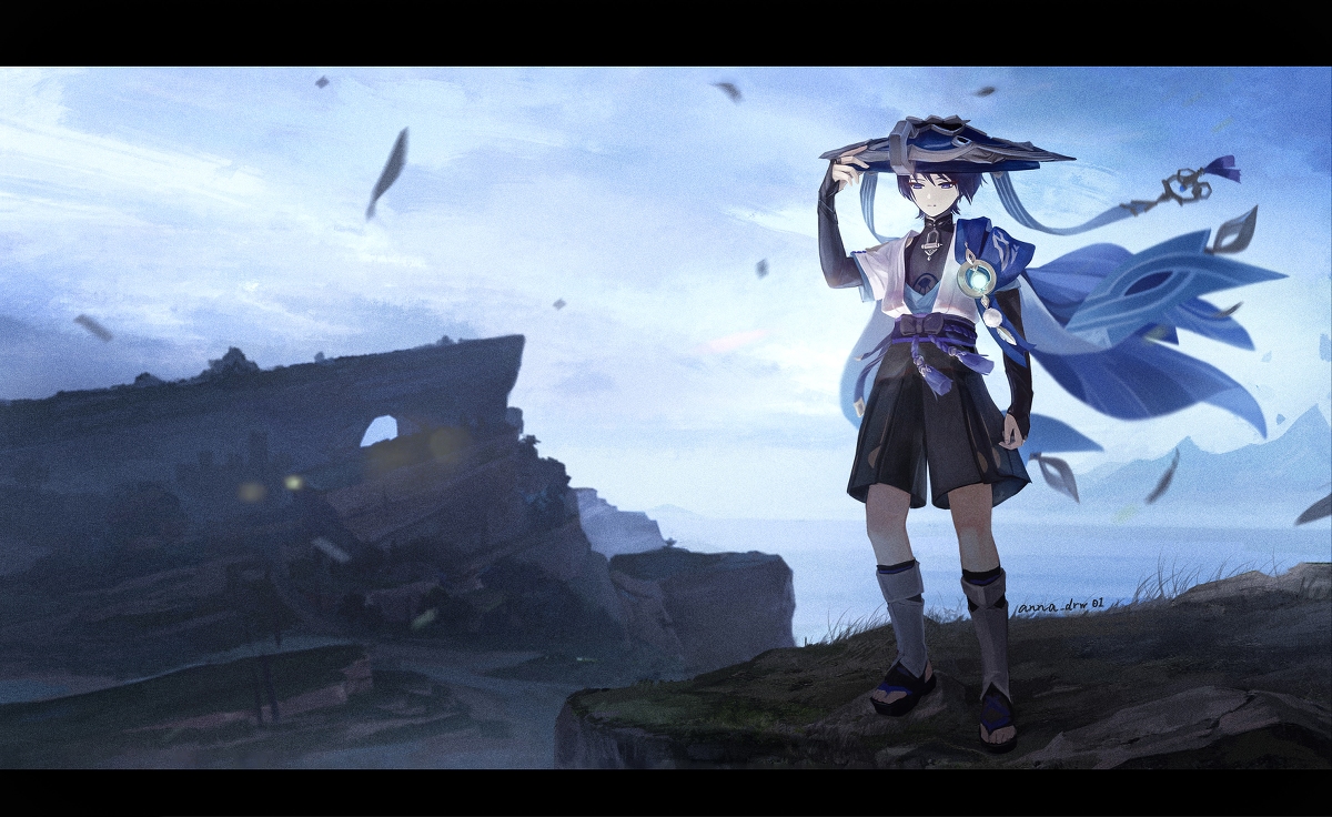 This is a pixiv picture whose title is 放浪者.