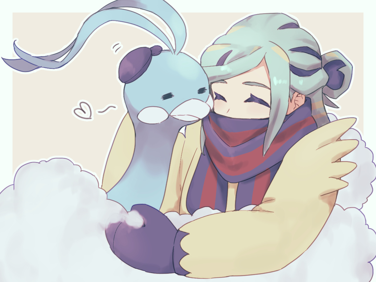 This is a pixiv picture whose title is グルーシャとチルタリス.
