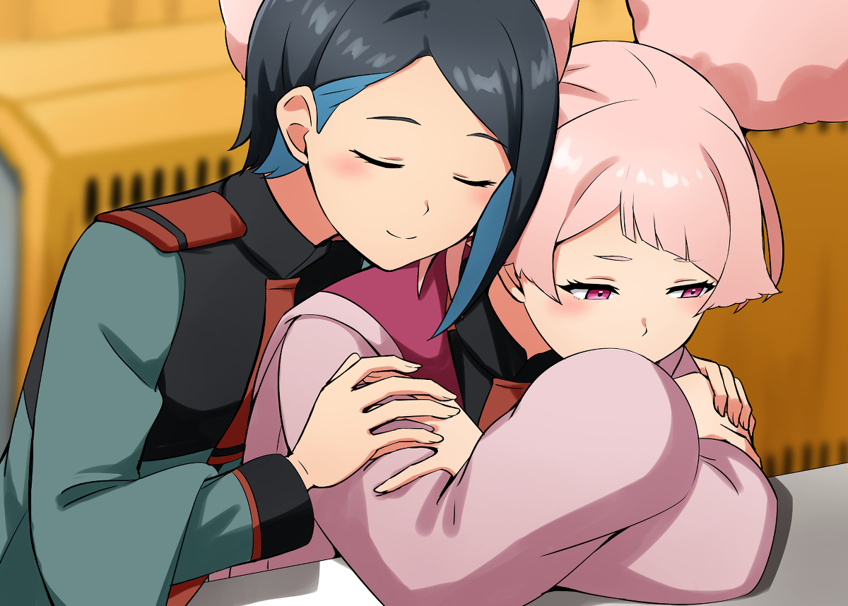 This is a pixiv picture whose title is チュチュに寄り添うニカ姉.