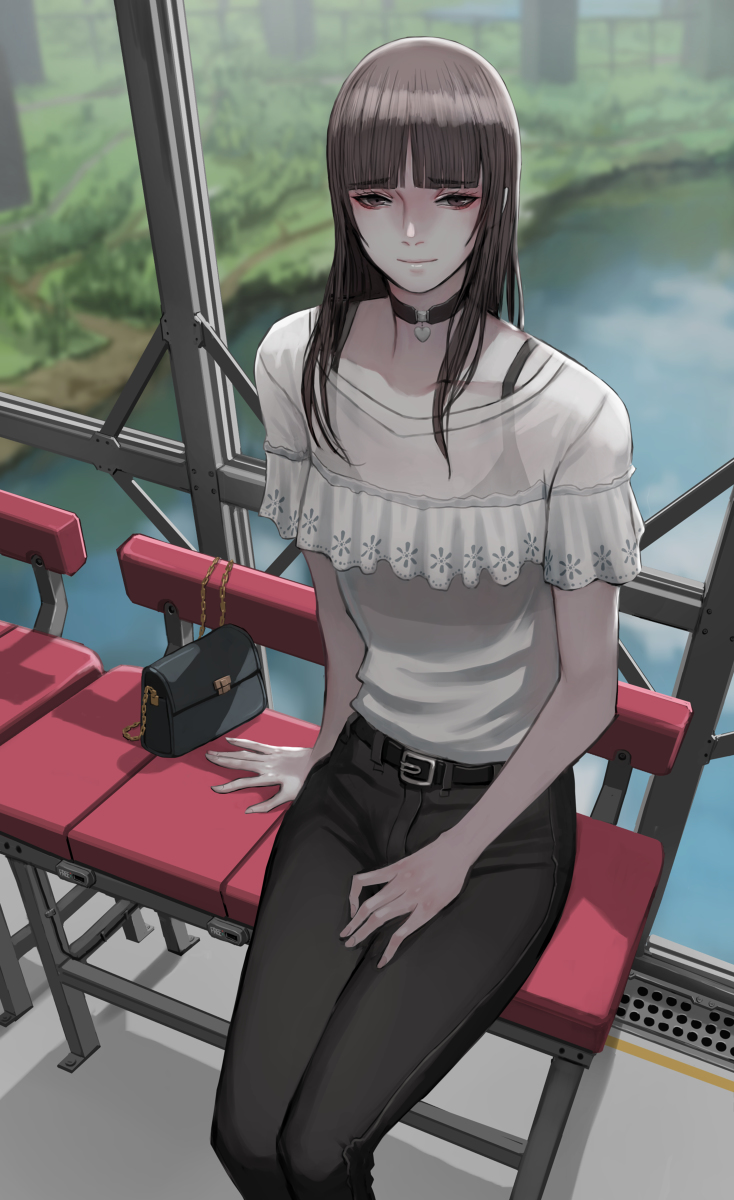 This is a pixiv picture whose title is 旅行.