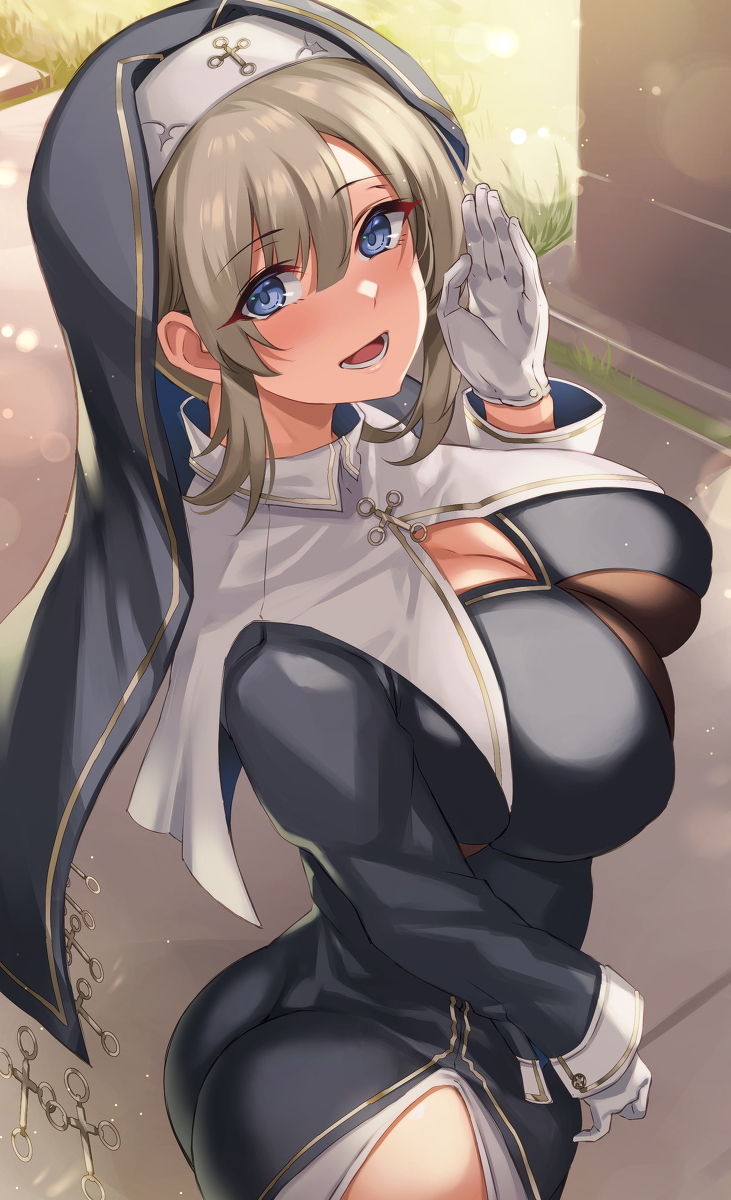 This is a pixiv picture whose title is 明日の礼拝もちゃんと来てくださいね.