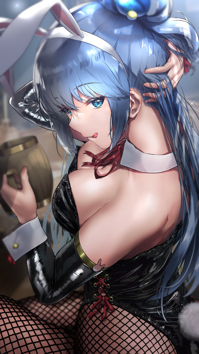 This is a pixiv picture whose title is アクアさまバニー.