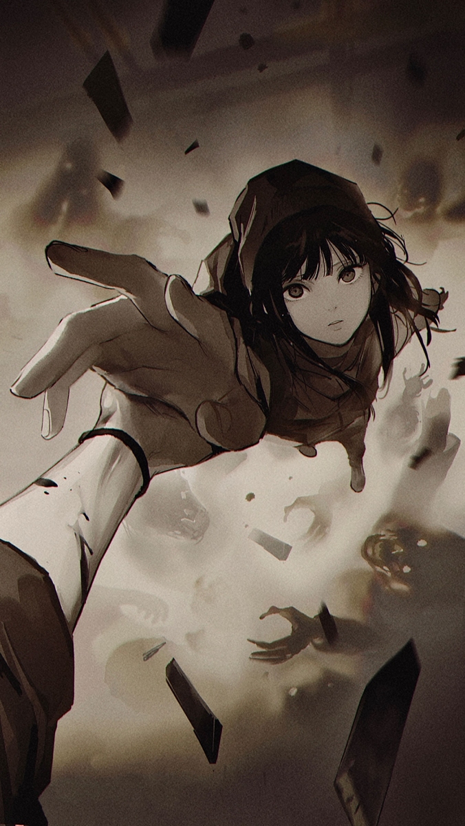 This is a pixiv picture whose title is 坠落.