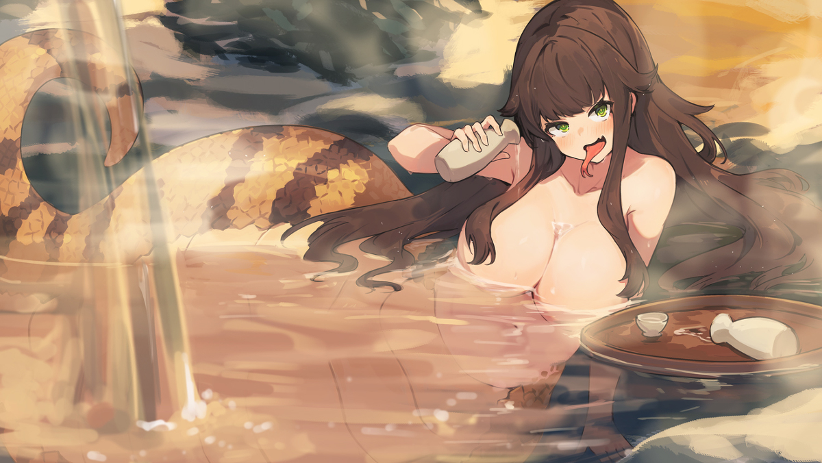 This is a pixiv picture whose title is ツチノコ酒.