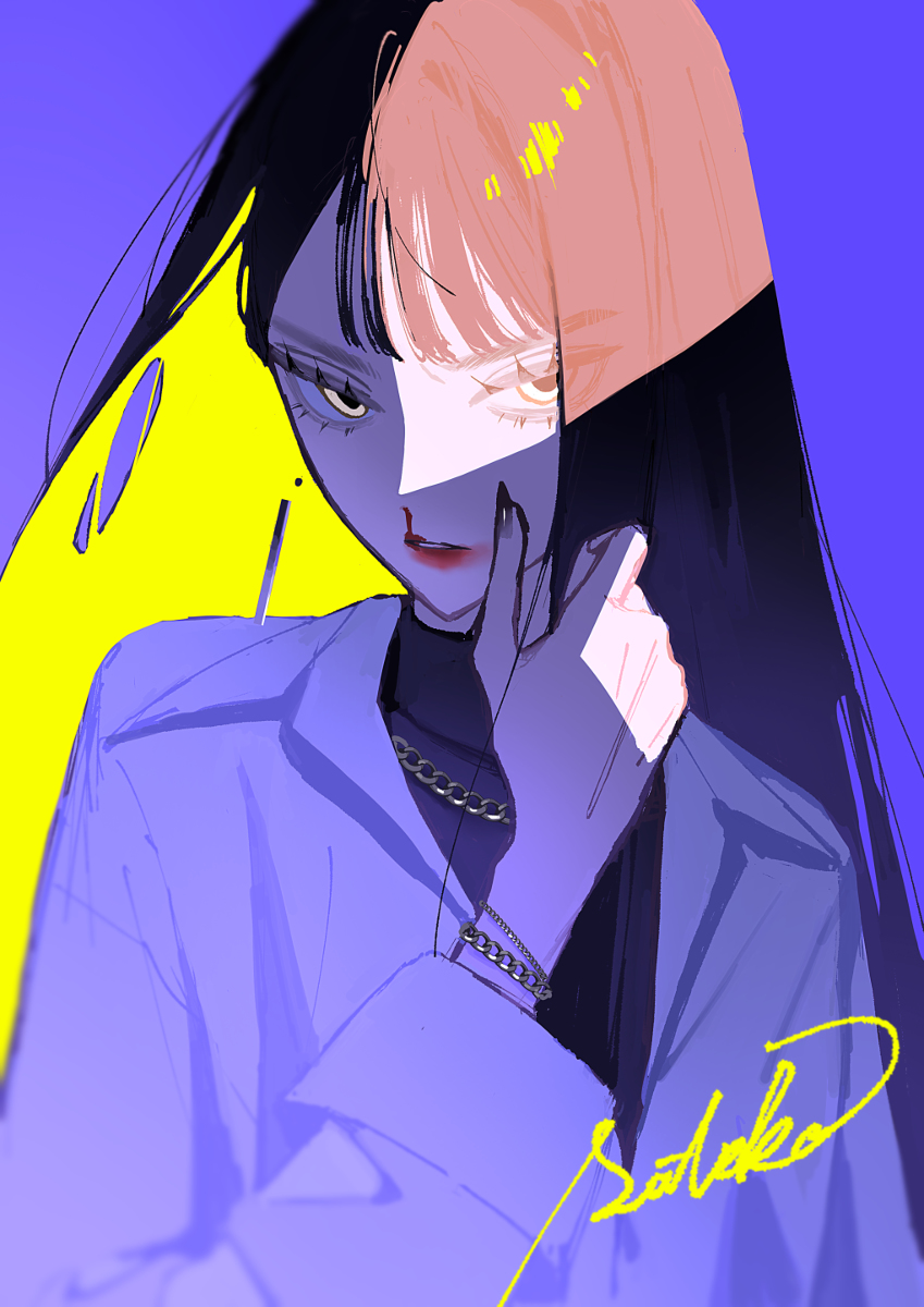 This is a pixiv picture whose title is 女の顔.