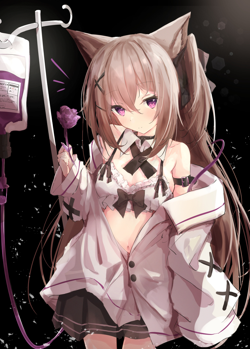 This is a pixiv picture whose title is 💉💜.