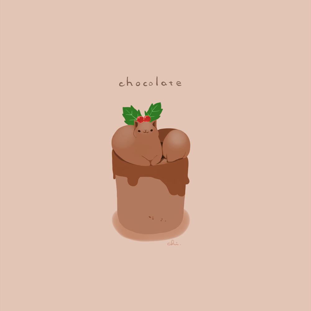 This is a pixiv picture whose title is ミニチョコケーキ.
