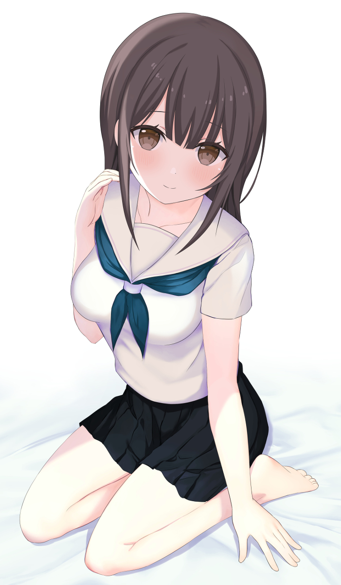 This is a pixiv picture whose title is お膝の上に….