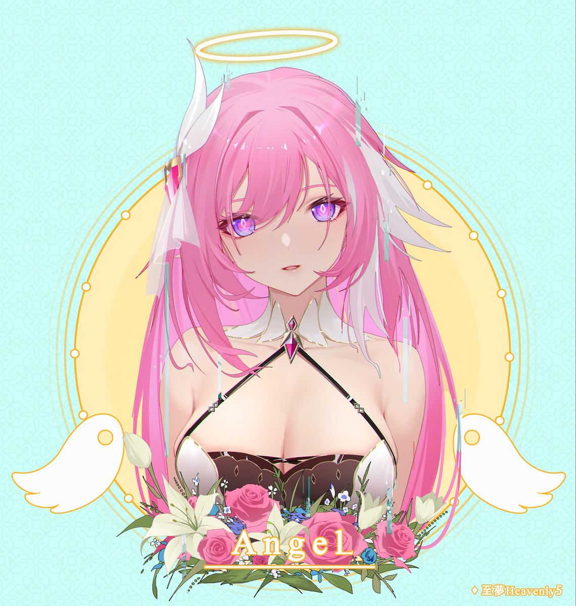 This is a pixiv picture whose title is 天使爱莉西亚.