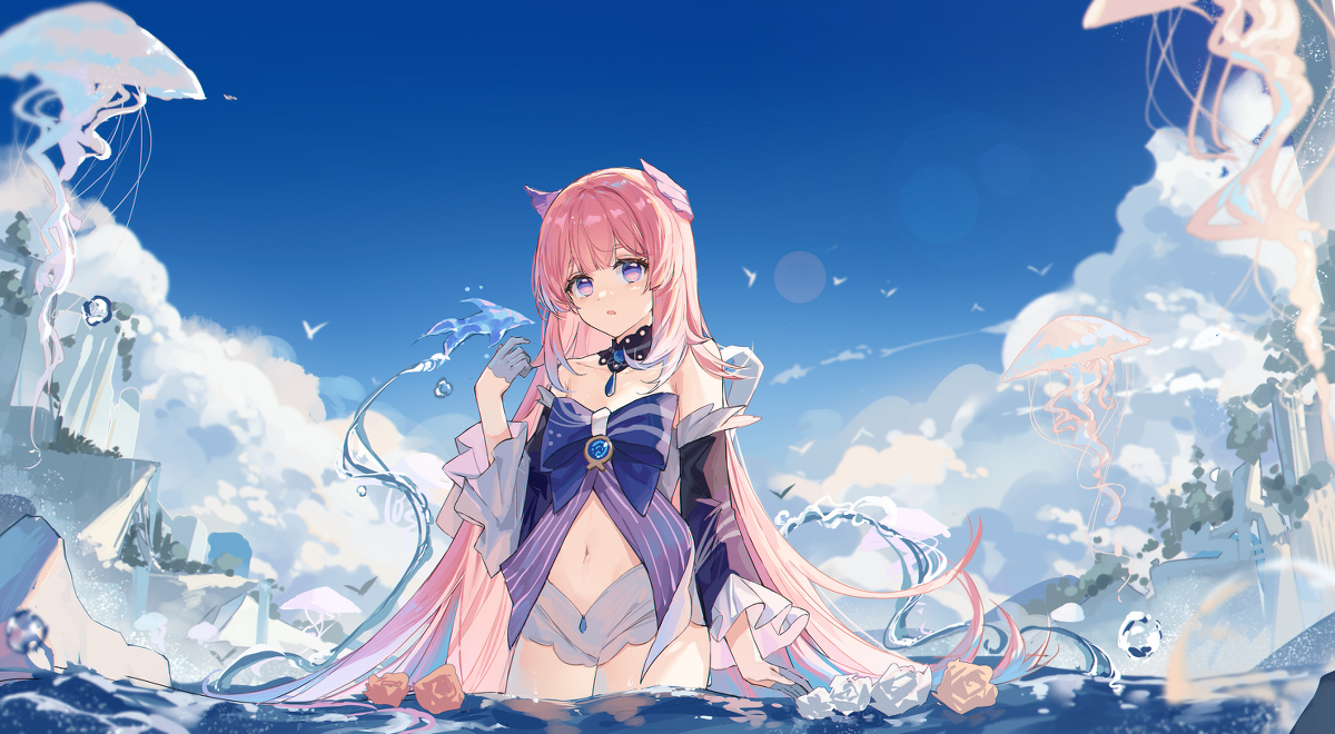 This is a pixiv picture whose title is 心海.