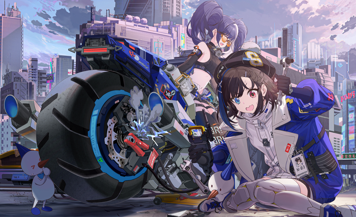 This is a pixiv picture whose title is 大ピンチ！マイバイクの運命はいかに？！.