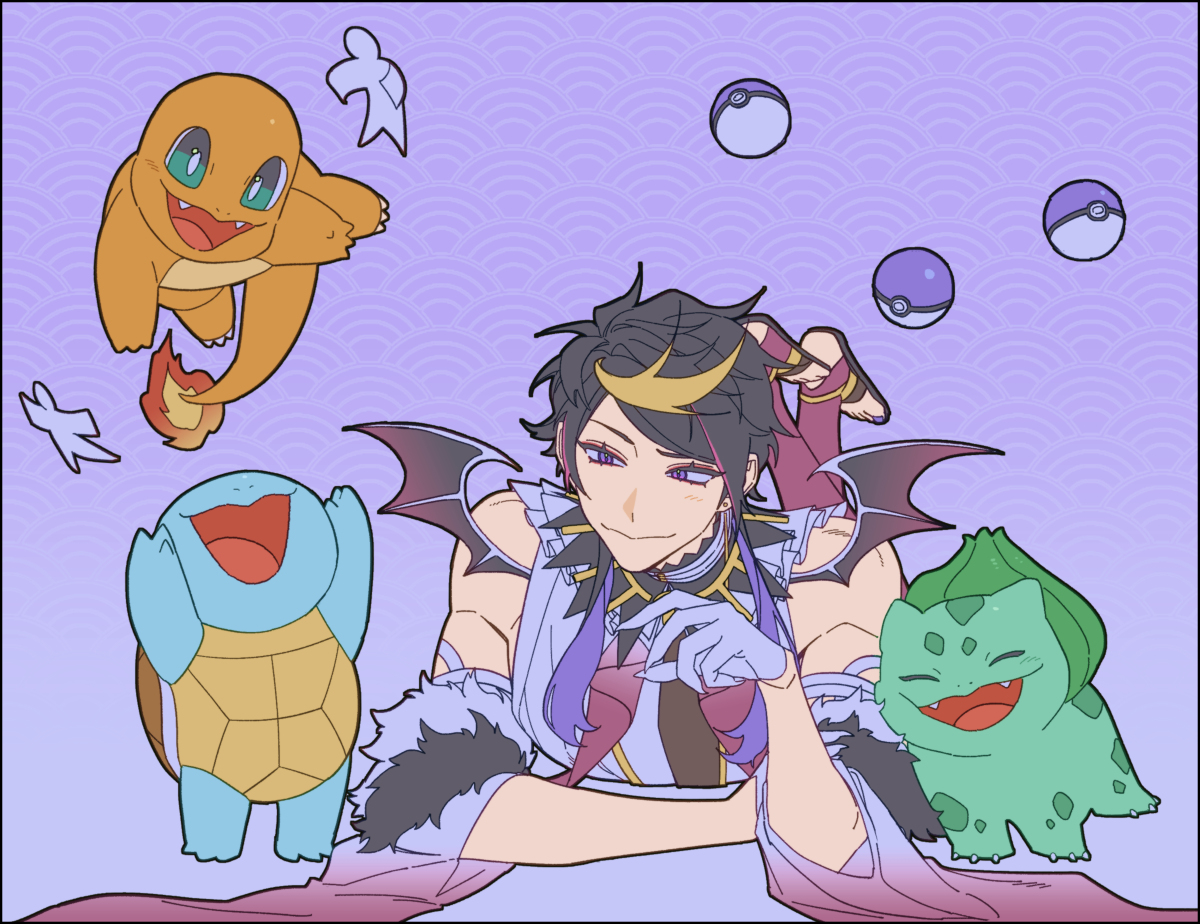 This is a pixiv picture whose title is the :} gang.