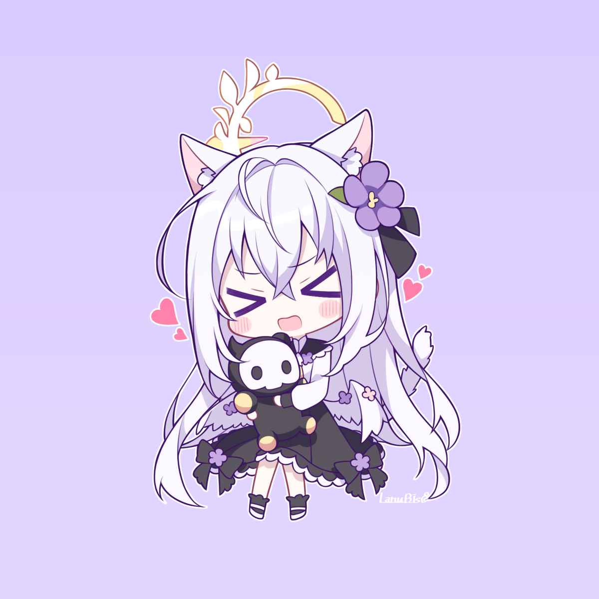 This is a pixiv picture whose title is 💜💛.