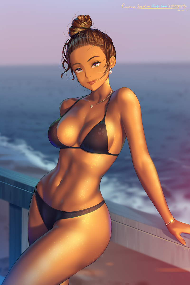 This is a pixiv picture whose title is 海~.