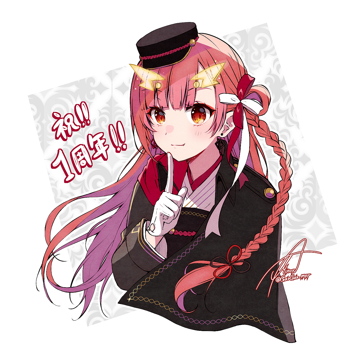 This is a pixiv picture whose title is 紬華ミキ ～1st Anniversary~.