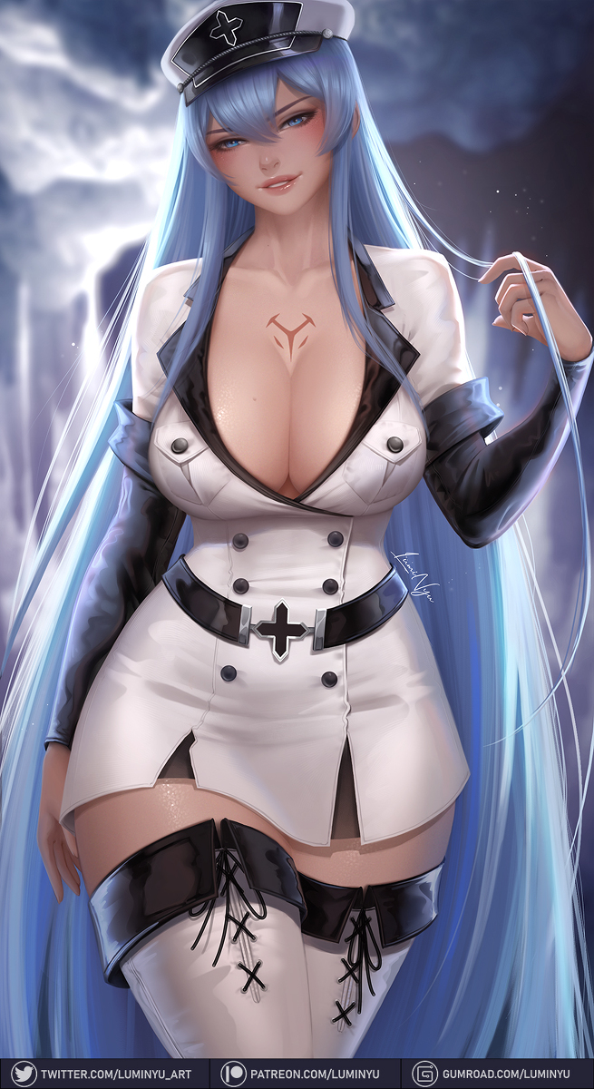 This is a pixiv picture whose title is Esdeath.