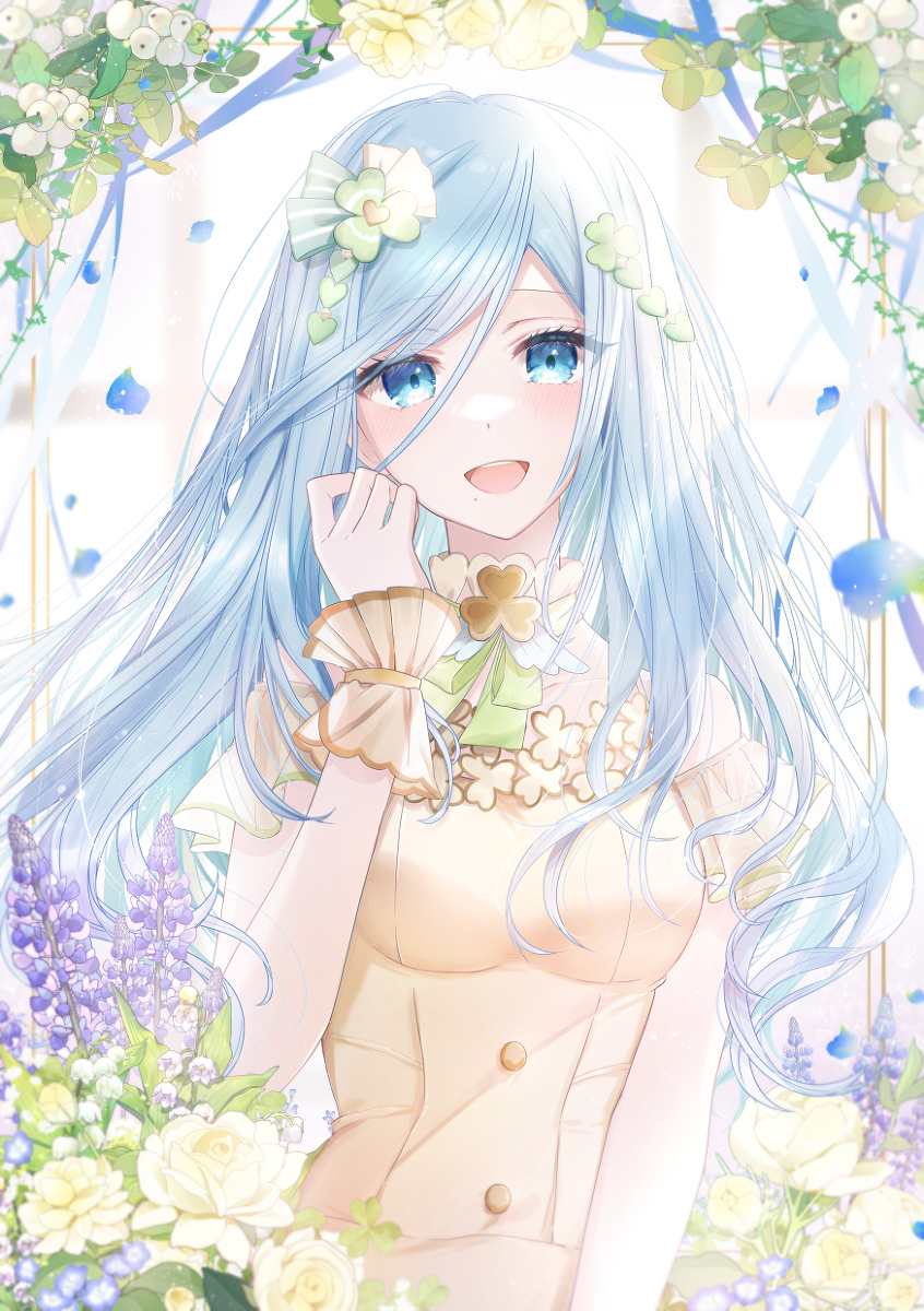 This is a pixiv picture whose title is 雫さんお誕生日おめでとうございます！💧🍀🎂.