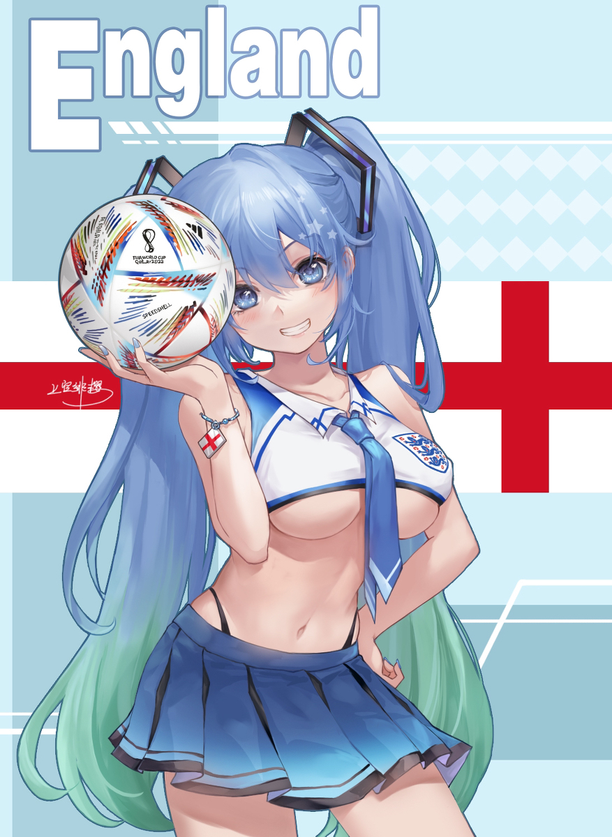 This is a pixiv picture whose title is 世界杯初音.