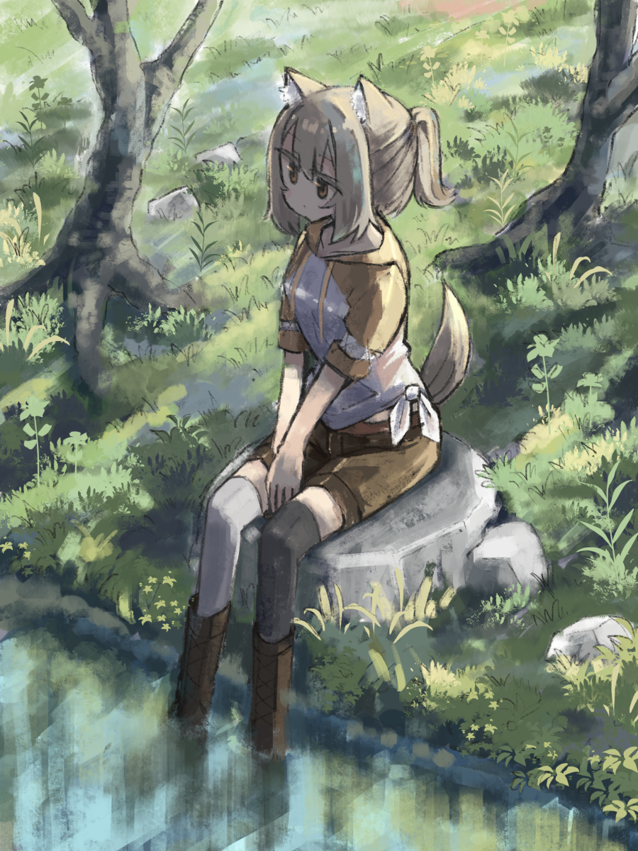 This is a pixiv picture whose title is 木漏れ日.