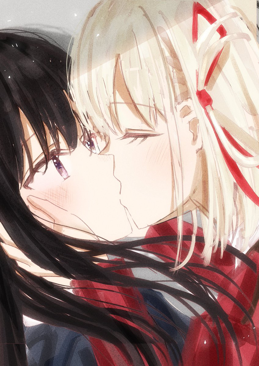 This is a pixiv picture whose title is 63日目、キス.