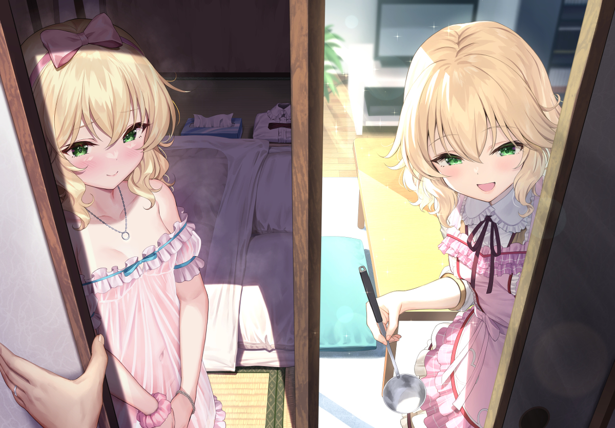 This is a pixiv picture whose title is 夜と朝の門番.