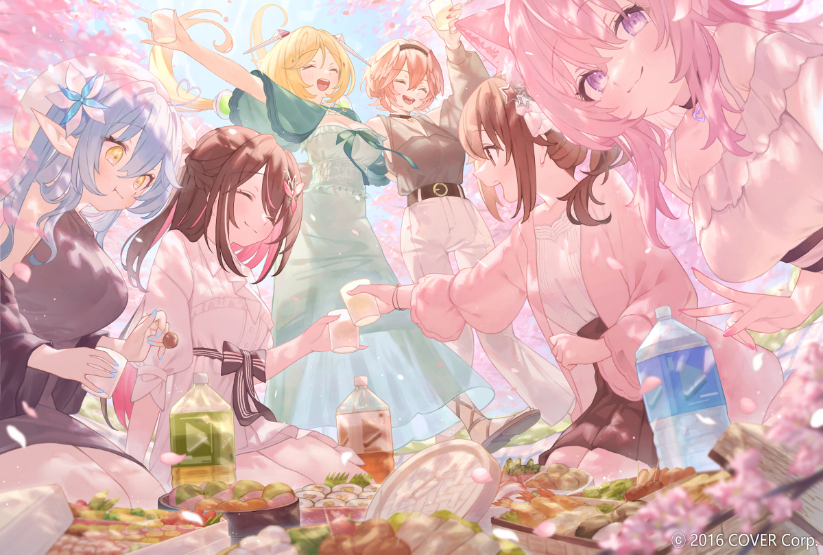 This is a pixiv picture whose title is お花見🌸.