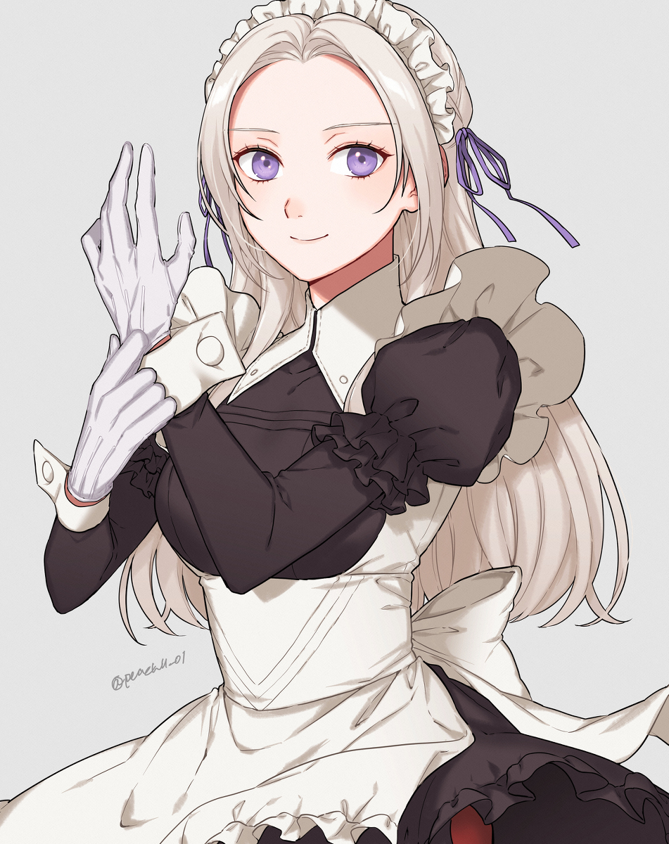 This is a pixiv picture whose title is メイドエーデルガルト.